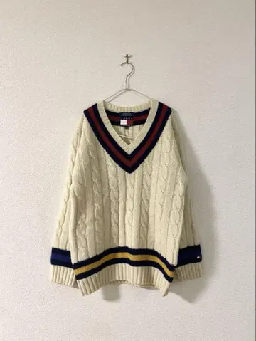TOMMY HILFIGER 타미힐피거 칠드런 니트 케이블 90's