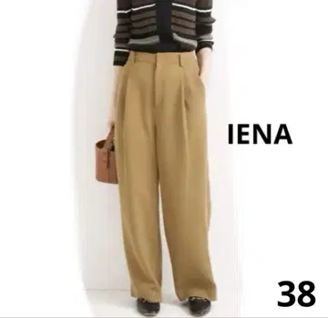 새상품급 IENA 이에나 와이드 팬츠 카멜 울 와이드 스트레이트 팬츠