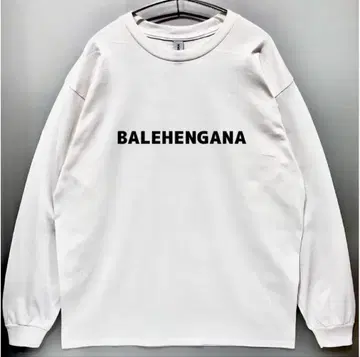 남녀 공용 BALEHENGANA 발레헨가나 롱 T 긴팔 T셔츠/화이트