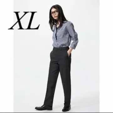 택 포함 새상품 미사용 유니클로 감동 슬림 팬츠 여성용 XL 블랙