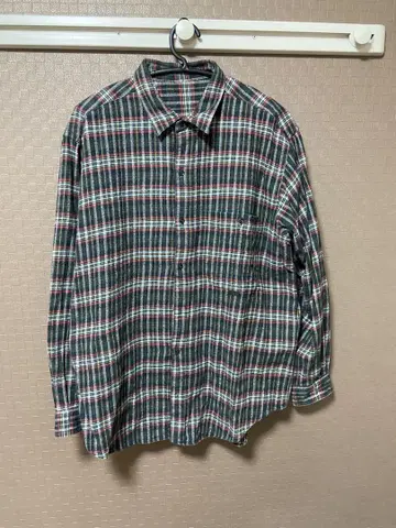 Papas 체크 무늬 긴팔 셔츠 그린 계열