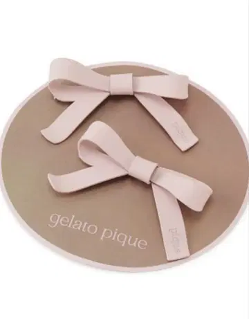 gelato pique 핑크 리본 헤어핀 2개 세트 (미사용 새상품)