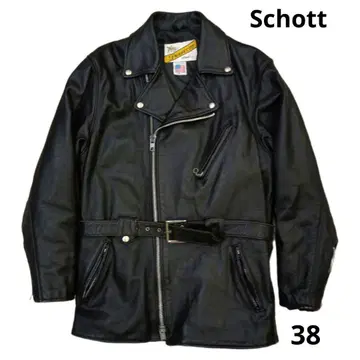 Schott 쇼트 가죽 라이더스 코트 38