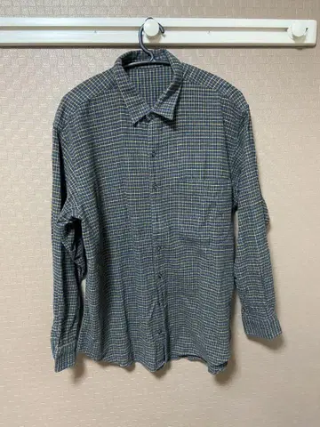 Papas 네이비 계열 체크 긴팔 셔츠
