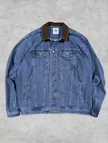 FREAK'S STORE 빅 실루엣 코듀로이 옷깃 절개 데님 자켓