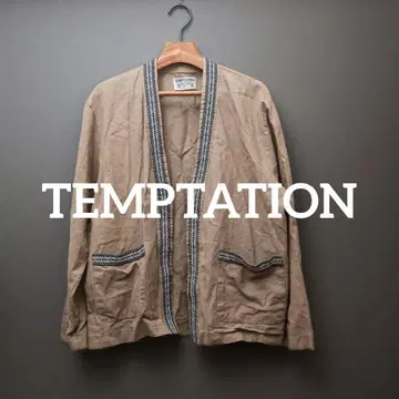 [ 새상품급 ] TEMPTATION 자수 포함 베이지 가디건