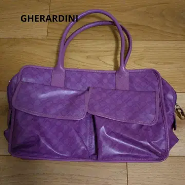 게라르디니 나일론 토트백 핸드백 보라색 퍼플