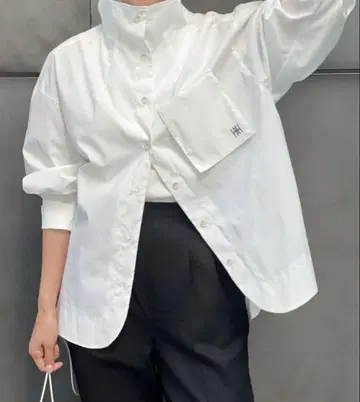 un number 하이넥 셔츠 여성용 오버 셔츠 un number