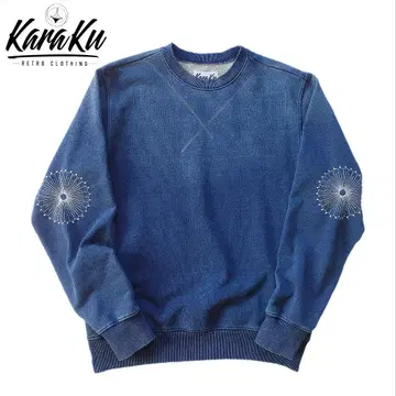 karaku 카락 인디고 맨투맨 풀오버