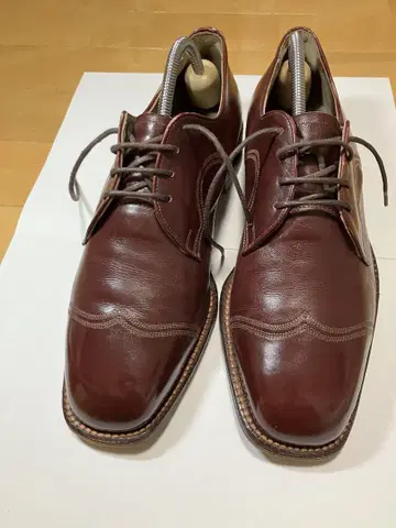 빈티지 외날 드레스 슈즈 버건디 25cm 정도