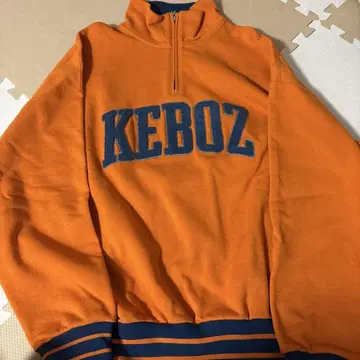 KEBOZ 오렌지 하프 지퍼 M