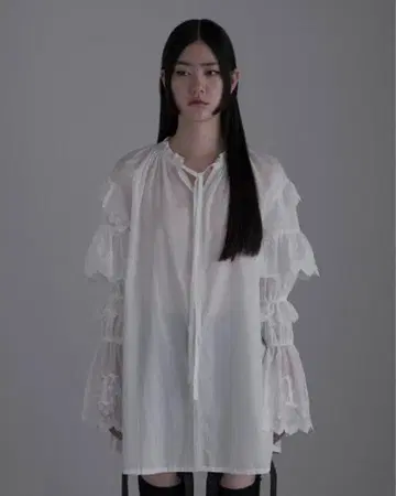 Tanaka Daisuke 23SS white LOVE blouse