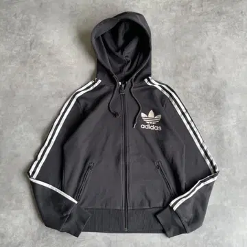 아디다스 트랙 자켓 후드티 구제 의류 00s M 블랙 화이트 13118