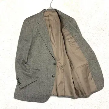 아쿠아 스큐텀 헤링본 그레이 테일러드 자켓 블레이저