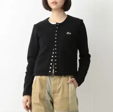 LACOSTE BEAMS BOY 별주 맨투맨 스냅 버튼 가디건