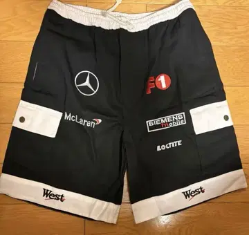 메르세데스각 F1 하프 팬츠 블랙