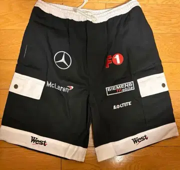 메르세데스각 F1 하프 팬츠 블랙
