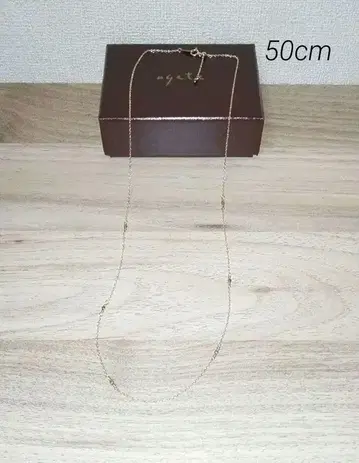 agete K10 50cm 미러볼 체인 목걸이