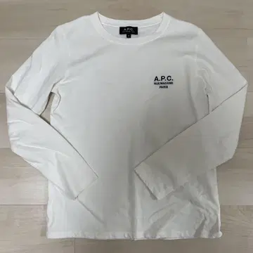 A.P.C. 화이트 롱 슬리브 티셔츠 M