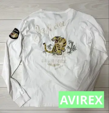 AVIREX 아비렉스 U.S. AIR FORCE 긴팔 티셔츠 화이트