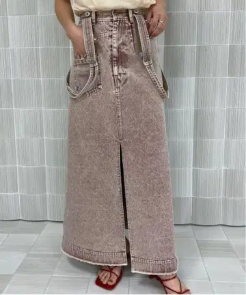 AMERI MEDI INVERT SUSPENDER DENIM SKIRT