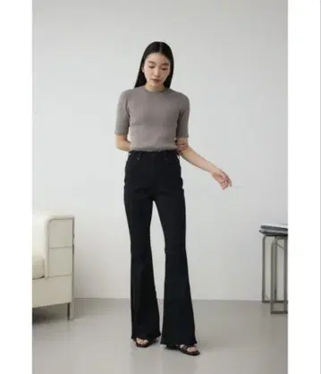 AZUL 블랙 플레어 데님