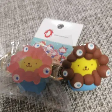 [ 폼폼푸딩 ] 산리오 x 미야쿠미야쿠 입체 마스코트 키링 2종 세트