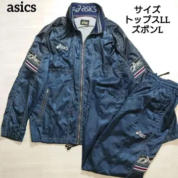 90s 아식스 저지 셋업 나일론 메쉬 네이비