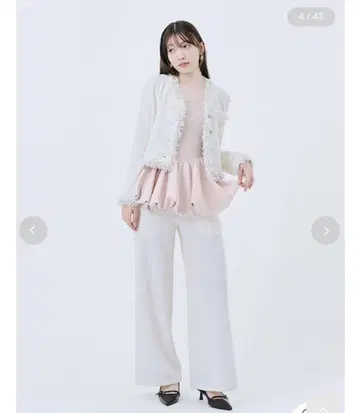 릴리 브라운 컷 트위드 팬츠