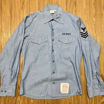 U.S. NAVY 샴브레이 셔츠 S