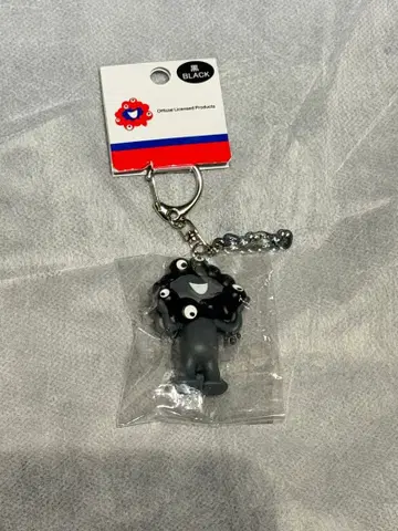 간사이 만박 블랙 미야쿠미야쿠 입체 PVC 키링 플레이트 포함