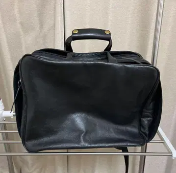 블랙 가죽 비즈니스 백 숄더 스트랩 포함
