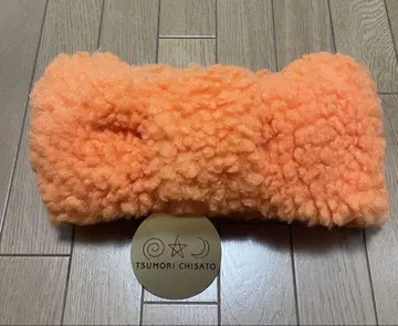 츠모리치사토 머플러 넥워머 리본 오렌지