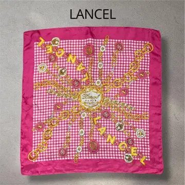 [새상품급] Lancel 실크 스카프 핑크