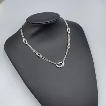 238 새상품급 스와로브스키 타원형 크리스탈 장식 목걸이