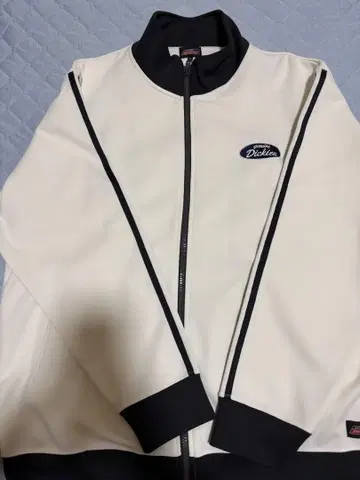 Dickies 집업 자켓 화이트/블랙