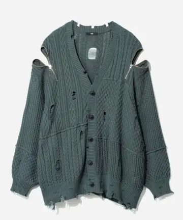 BIG 데미지 ZIP 가디건 HARE