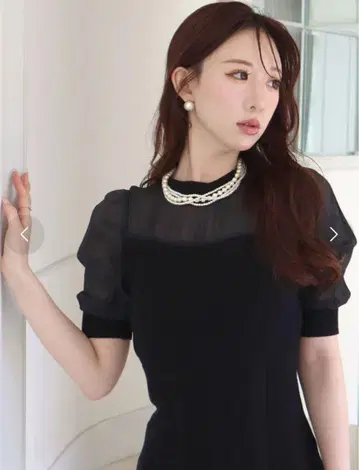 ROYALPARTY 블랙 타이트핏 니트 원피스
