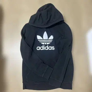 adidas 블랙 후드 부착 후드티