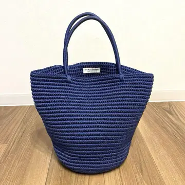 SENSI STUDIO 네이비 뜨개질 토트백