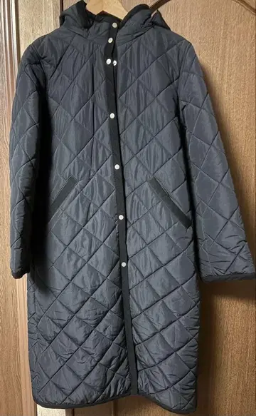 BEAMS HEART 블랙 롱 코트 L