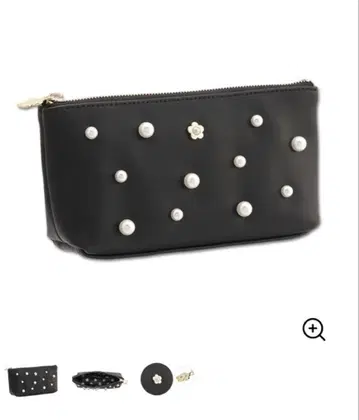 MARY QUANT 스무스 세트 펄 보트형 펜 케이스 (블랙)