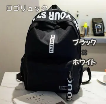 백팩 대용량 그레이 로고 통학 마더백 아웃도어