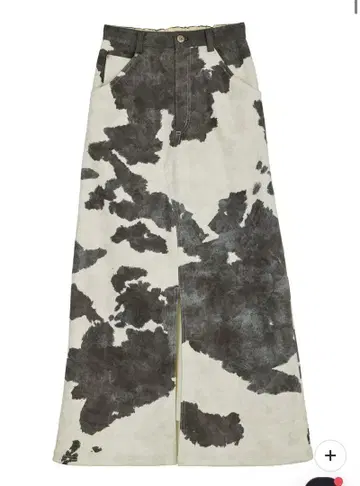 COW PATTERN SUEDE LIKE SKIRT S 사이즈