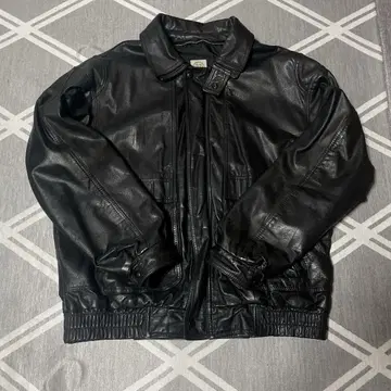 80s A-2 가죽 자켓 쇼트 블랙