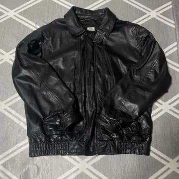 80s A-2 가죽 자켓 쇼트 블랙