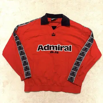 90s Admiral ELITE 긴팔 티셔츠 XL 사이즈 레드 카라 부착