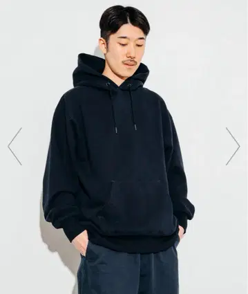 시착만 한 상품 beams T 네이비 후드 부착 후드티 루즈핏 네이비
