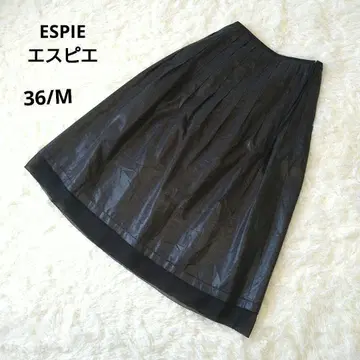 [ESPIE 에스피에] 블랙 플레어 스커트 튤 도킹 36/M 울