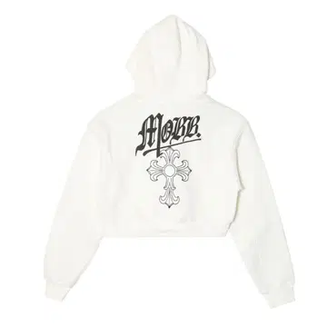 MOBB 크롭 후드티 화이트